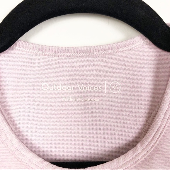 Outdoor Voices Athena Crop Top Sports Bra Pink Athletic Workout Yoga XS - Picture 4 of 4